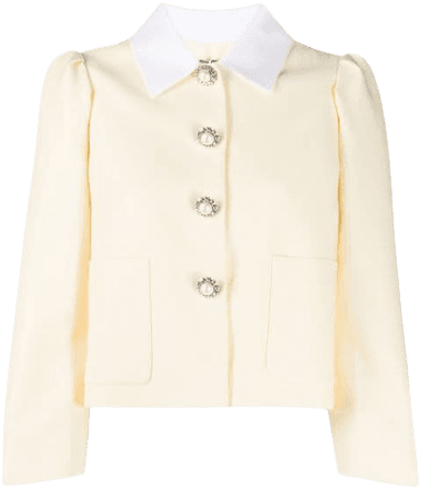 Miu Miu Fitted Pearl Button Jacket - Farfetch