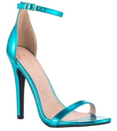 Metallic Turquoise Heels