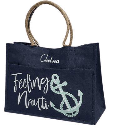 Personalized Nautical Themed Tote Bags
