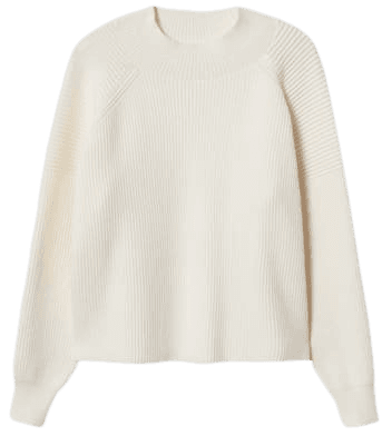 High collar ribbed knit sweater - Woman | Mango Canada