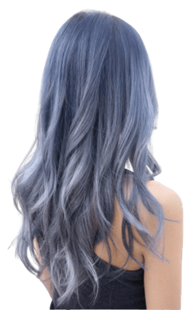 dusty light blue denim hair