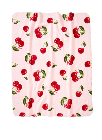 pink victoria's secret cherry blanket