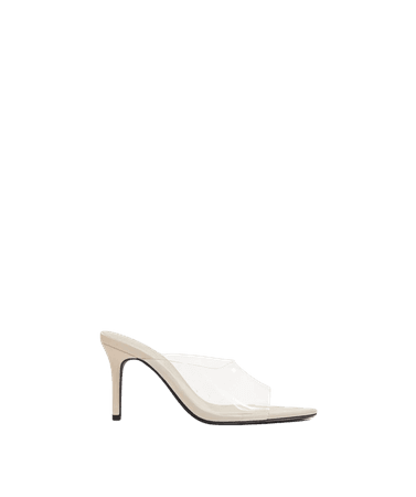 Vinyl high-heel sandals - Shoes - Woman | Bershka