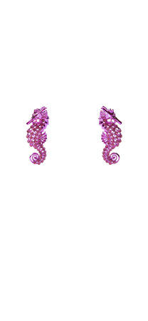 pink seahorse earrings