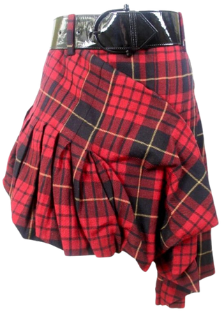 alexander mcqueen fw06 red tartan plaid skirt