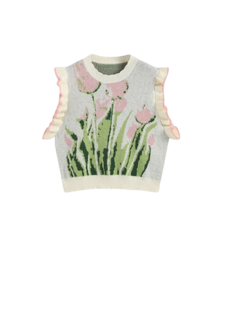 flower sweater vest