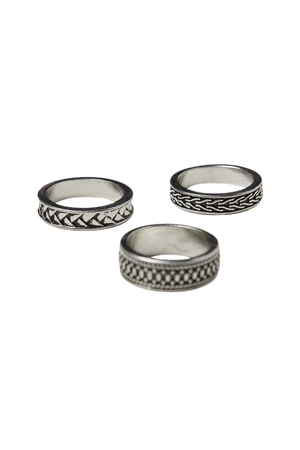 3-pack rings - Silver - Men | H&M GB