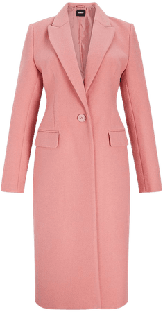 Wool-blend Single Button Coat | Express
