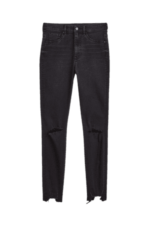 Curvy Ultra High Jeggings - Black/Washed out - Ladies | H&M US