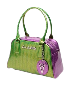 green purple handbag