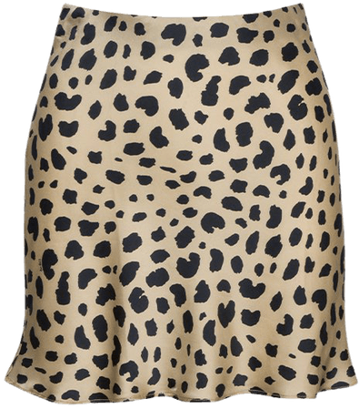 The Cookies in Wild Things | Leopard Print Mini Slip Skirt | Réalisation