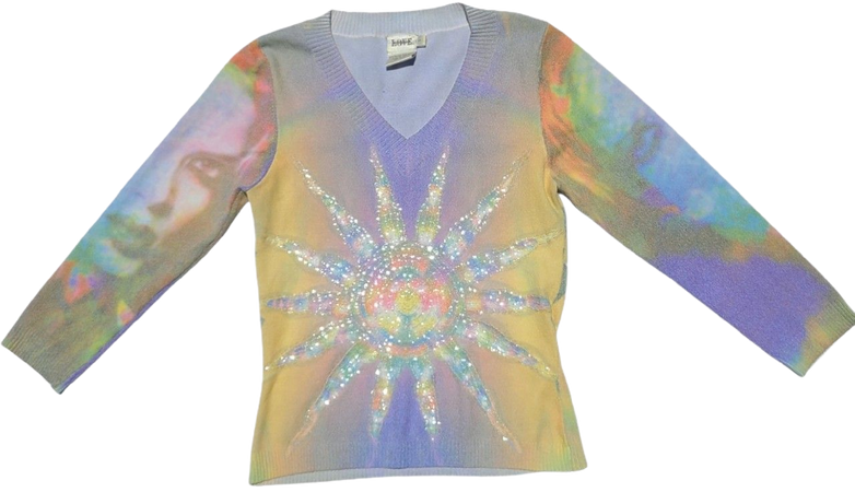 pastel 90s abstract illusion top