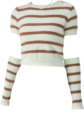 Fuzzy Striped Top + Gloves Set | BOOGZEL APPAREL – Boogzel Apparel