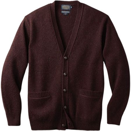 brown men's sweater cardigan