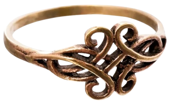 bronze knotted ring