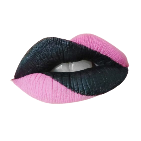 Crossed Over Pink & Black Lipstick