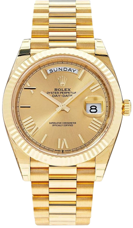 Rolex Day-Date 40 Yellow Gold Champagne Roman Dial 228238 (2021) For Sale at 1stDibs