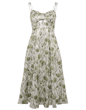 Pine Flower Metallic Woven Strappy Maxi Dress | Karen Millen