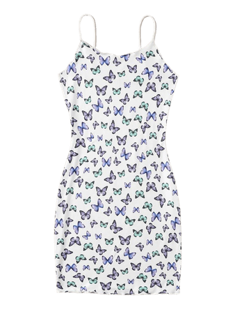 SHEIN Allover Butterfly Print Dress | SHEIN USA
