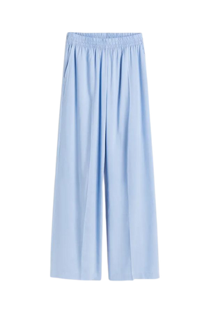 Wide-cut Pull-on Pants - Light blue - Ladies | H&M US