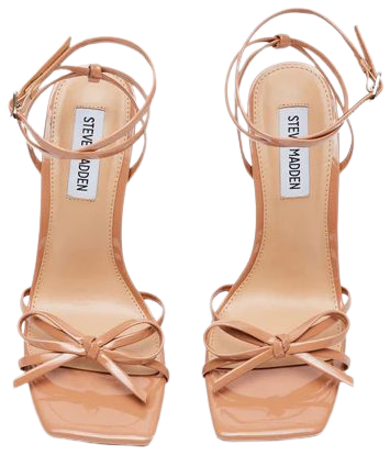 ENVIOUS Blush Patent Strappy Square Toe Heel | Women's Heels – Steve Madden