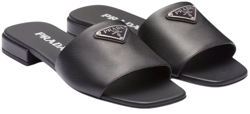 Prada Logo Flat Sandals - Farfetch