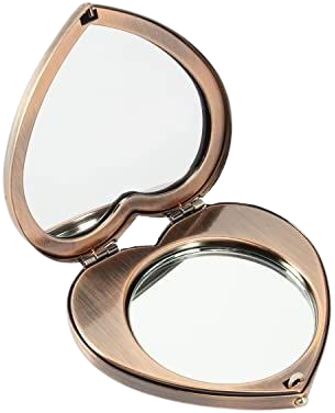 Amazon.com: Mini Vintage Heart Elegant Makeup Mirror, Portable 1X/2X Magnifier (Retro Red) : Everything Else