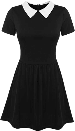 Amazon.com: POGT Women's Halloween Costume Wednesday Addams Costume School Girl Costume Dress: Clothing