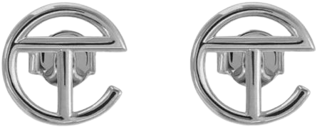 Telfar Logo Stud Earring - Silver