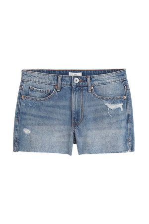 Slim Denim Shorts - Denim blue - Ladies | H&M US