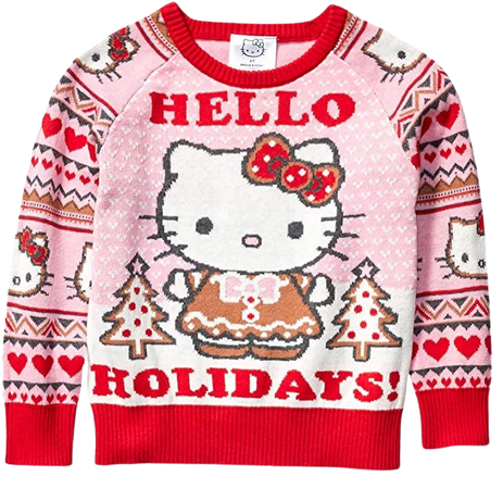 Amazon.com: Hello Kitty Girls' Toddler Ugly Christmas Sweater, Pink, 5T: Clothing