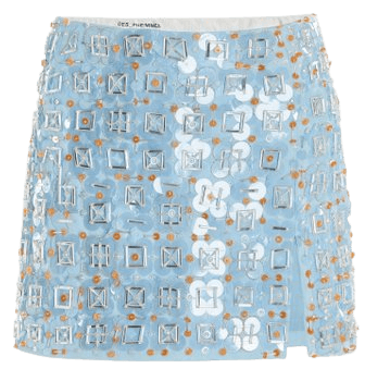 Exclusive Embroidered Cotton-Satin Mini Skirt By Des Phemmes | Moda Operandi