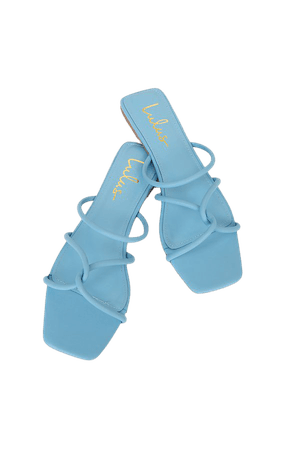 Cute Blue Sandals - Flat Sandals - Slide Sandals - Lulus