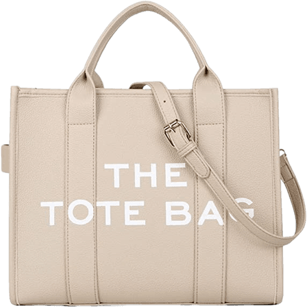 Amazon.com: LMKIDS The Tote Bag for Women,PU Leather Tote Bag, Travel Tote Bag, Women Shoulder Bag, Crossbody Bag, Women Handbag (Beige) : Clothing, Shoes & Jewelry