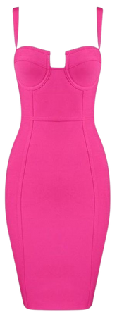 hot pink dress strap dress sexy dress
