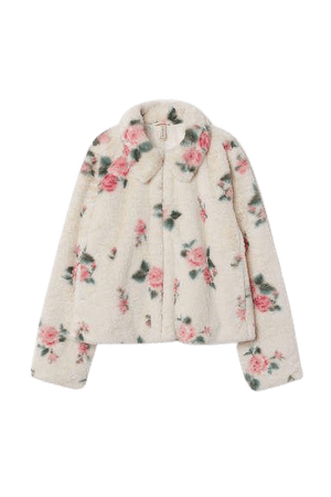 pink rose fluffy jacket