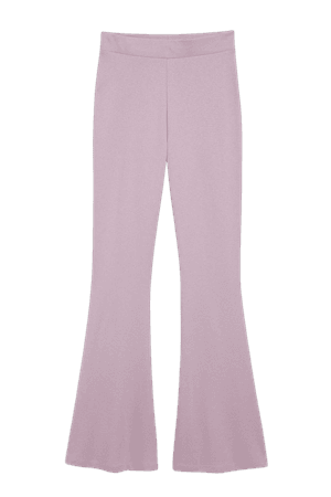 High-waist flared trousers - Purple - Trousers - Monki WW
