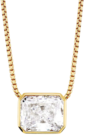 Shop Adriana Orsini Feliz 18K Gold-Plate & Cubic Zirconia XL Pendant Necklace | Saks Fifth Avenue