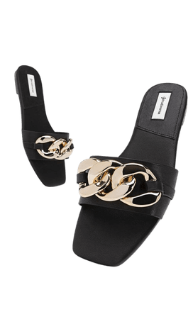 Flat sandals with chain - Women's Just in | Stradivarius United States