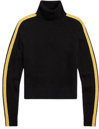 Striped Wool-Cashmere Turtleneck Sweater