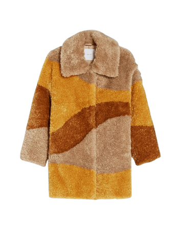 Faux fur patchwork coat - Outerwear - Woman | Bershka