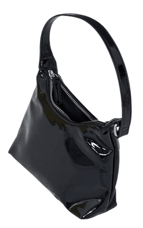 Black Shiny PU Shoulder Bag - Shoulder Bags - Bags - Accessories | PrettyLittleThing USA