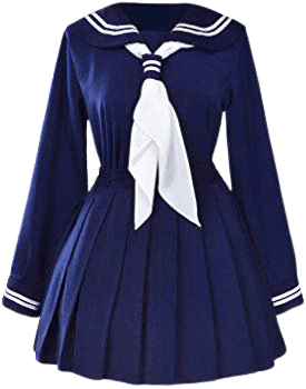 Amazon.com: Classic Japanese School Girls Sailor Dress Shirts Uniform Anime Cosplay Costumes with Socks Set(Navy)(Plus Size = Asia 5XL)(SSF07NV): Gateway