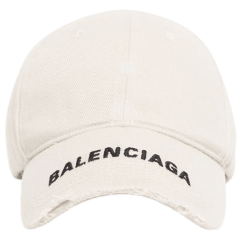 Logo-Embroidered Distressed Cotton Baseball Cap By Balenciaga | Moda Operandi