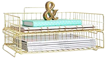 Amazon.com : Kate Spade New York Office Supplies Desk Organizers, Grasscloth (Magazine/File Holder) : Office Products