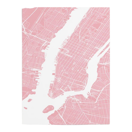 Pink City Map of New York, USA Poster by helloadventureco | Society6