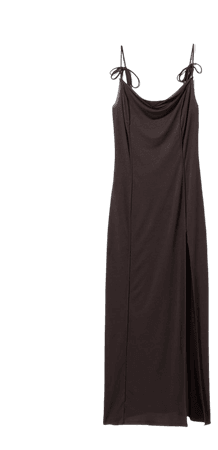 Joanne Jersey Strap Dress - Dark brown - Weekday WW
