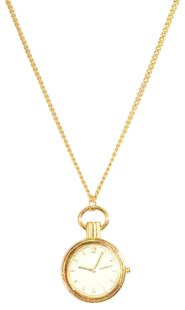 clock necklace gold - Google Search