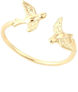 Gold Bird Ring Gold Ring Adjustable Gold Bird Ring Open