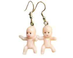 creepy tiny baby doll earrings diy - Google Search